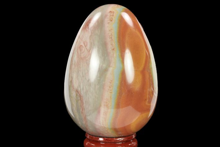 Polished Polychrome Jasper Egg - Madagascar #134579